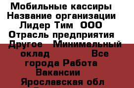 Мобильные кассиры › Название организации ­ Лидер Тим, ООО › Отрасль предприятия ­ Другое › Минимальный оклад ­ 50 000 - Все города Работа » Вакансии   . Ярославская обл.,Ярославль г.